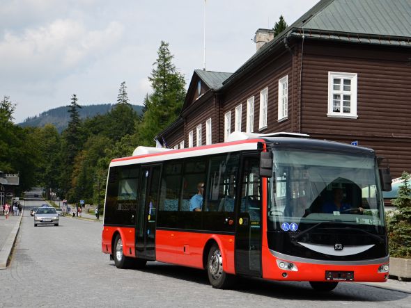 Elektrobus SOR EBN 9,5. Zdroj: Arriva Morava