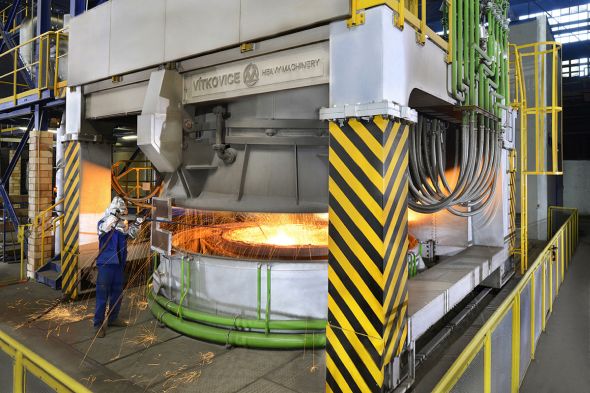 Vítkovice Heavy Machinery získalo za zařízení sekundární metalurgie Zlatou medaili MSV 2013. Zdroj: BVV
