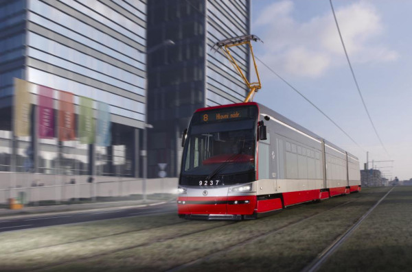 Nízkopodlažní tramvaj ForCity můžete potkat už i v Praze. Zdroj: Forcitytram.cz