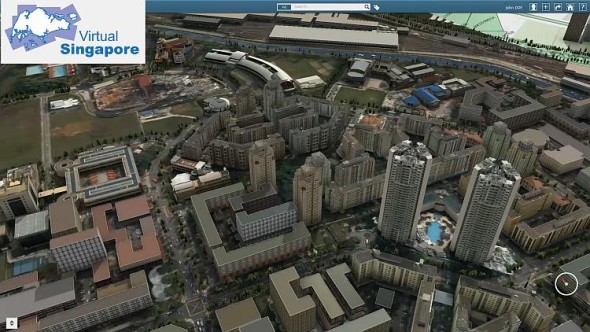 Pohled na projekt Virtuální Singapur. Foto: Dassault Systèmes – 3DExperience Company