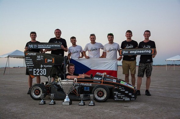 Formule eForce po závodě v USA. Zdroj: ČVUT
