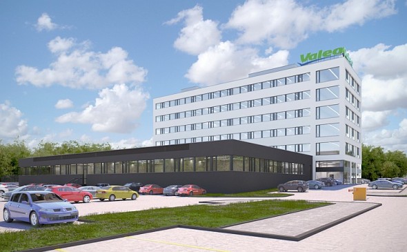 R&D centrum společnosti Valeo v České republice. Vizualizace: Valeo