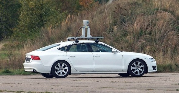 Audi Sportback s instalovaným snímačem LiDAR. Foto: Valeo