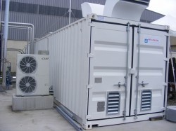 Membránový separátor bioplynu AIR LIQUIDE s připojenou sušičkou plynu CIAT DRYPACK